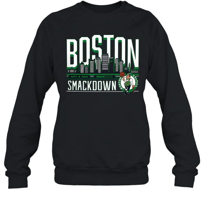 Sportiqe SmackDown x Boston Celtics Tri-Blend T-Shirt